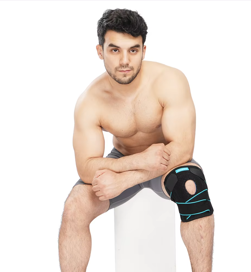 Adjustable sports elastic neoprene knee support for running