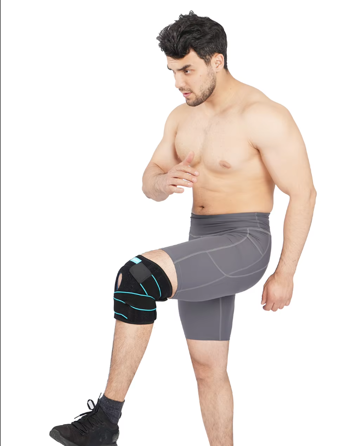 Adjustable sports elastic neoprene knee support for running