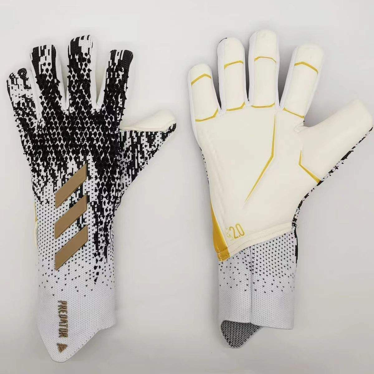 Professional protective latex knitted nylon gloves for football goalkeepers