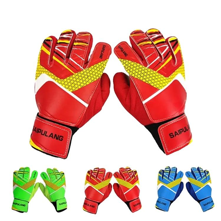 Training protective goalkeeper gloves, collision ball soccer gloves with leather fingers for outdoor sports protection