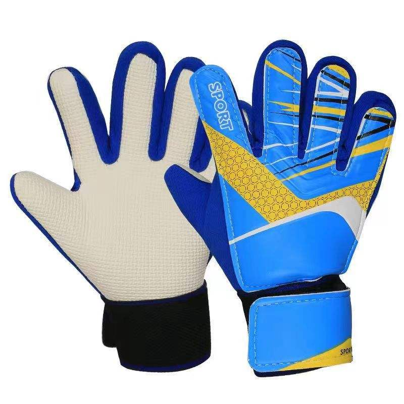 Training protective goalkeeper gloves, collision ball soccer gloves with leather fingers for outdoor sports protection