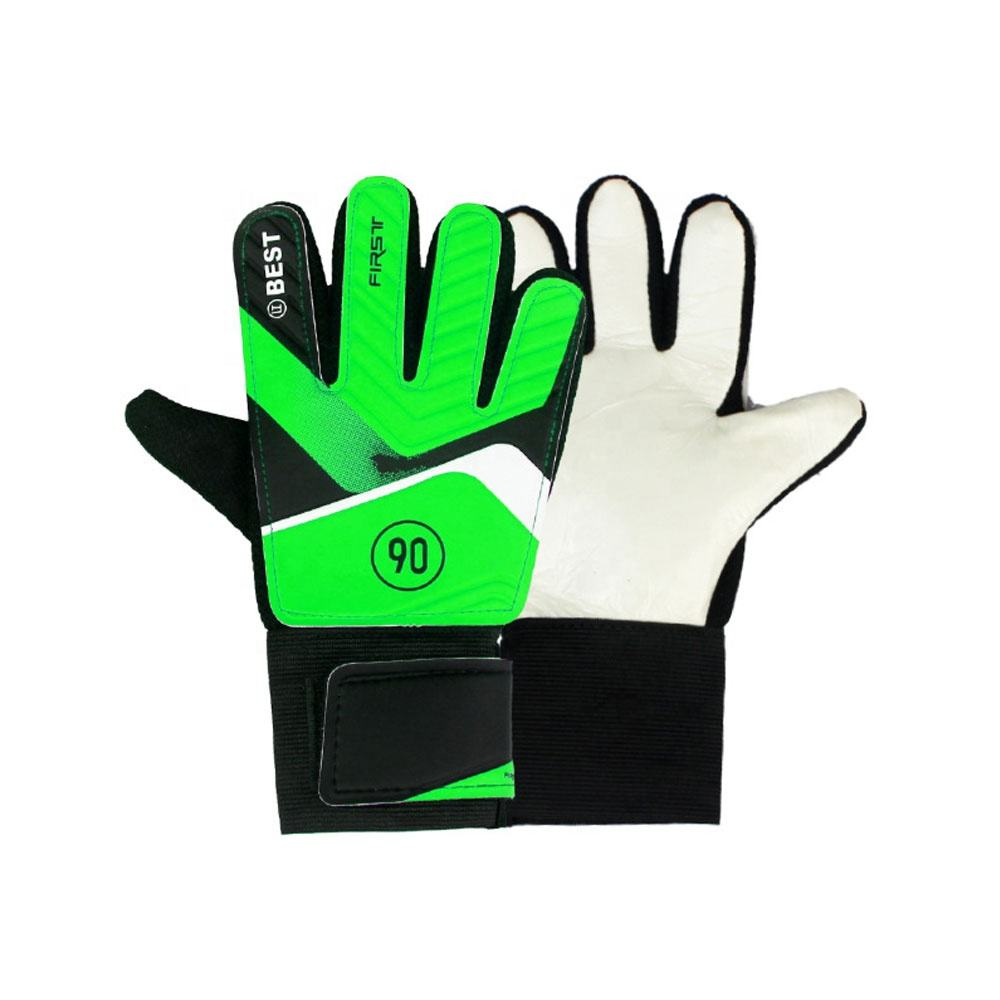High quality wrist pressure PU latex youth goalkeeper football goalkeeper gloves