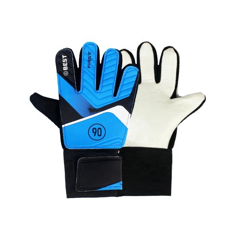High quality wrist pressure PU latex youth goalkeeper football goalkeeper gloves