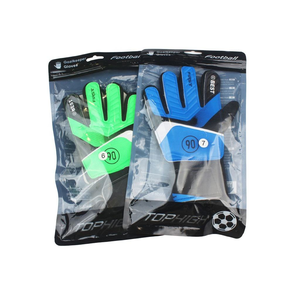 High quality wrist pressure PU latex youth goalkeeper football goalkeeper gloves
