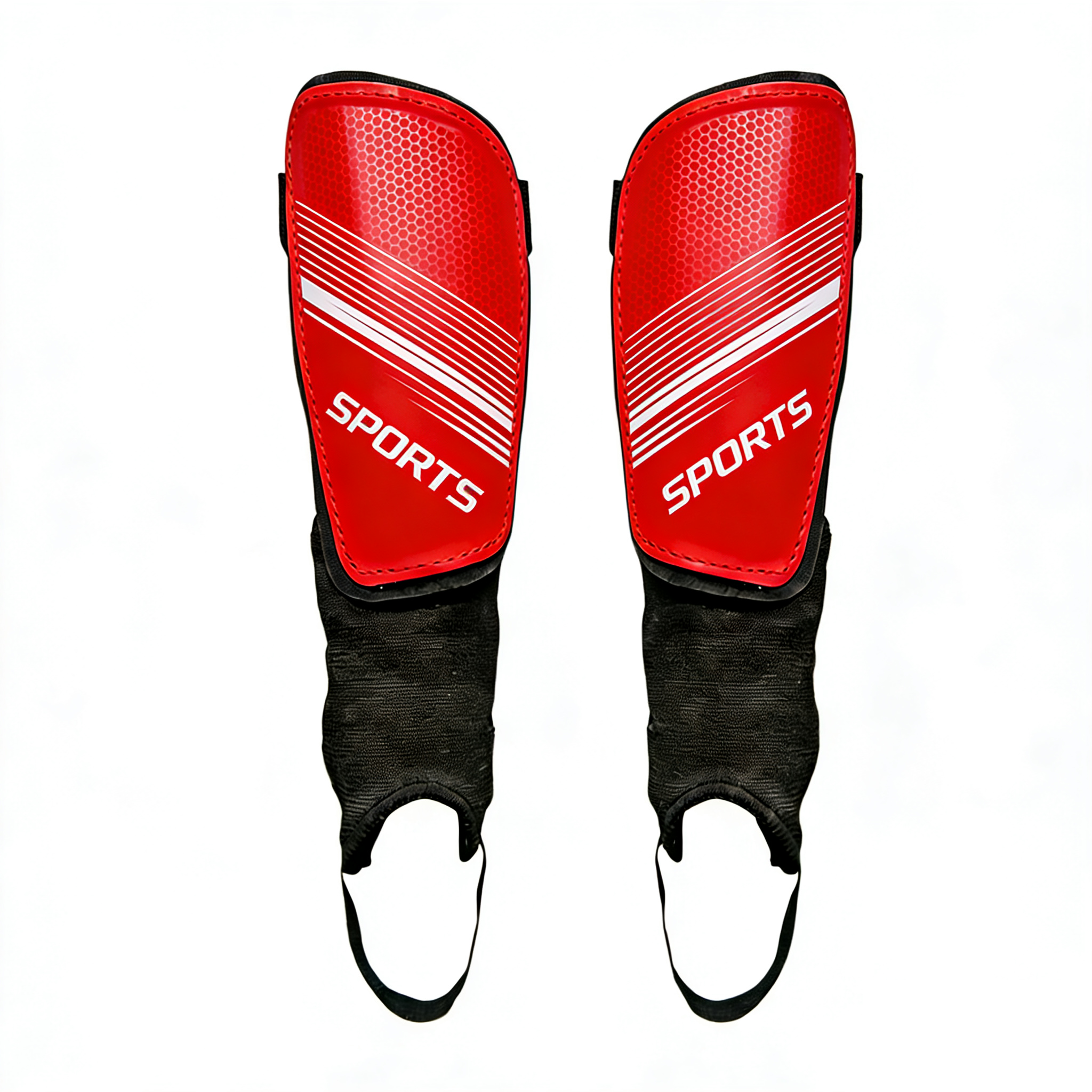 Football shin guards, ankle protectors, strap-fastened shin guards, cycling protective gear
