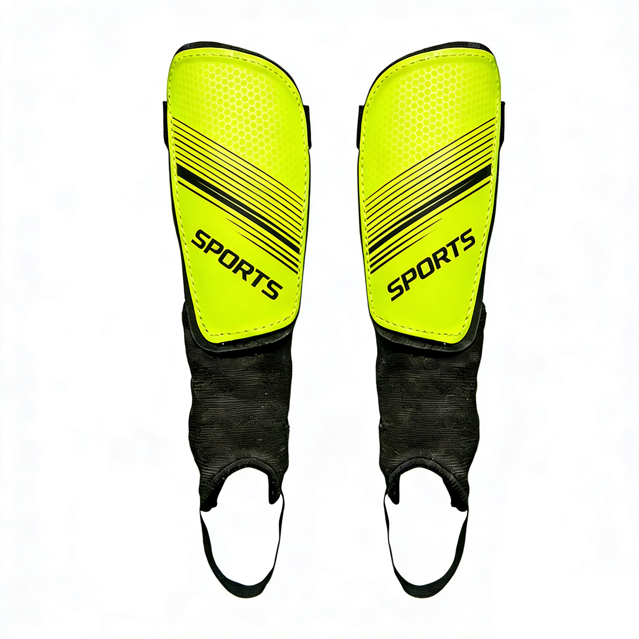 Football shin guards, ankle protectors, strap-fastened shin guards, cycling protective gear