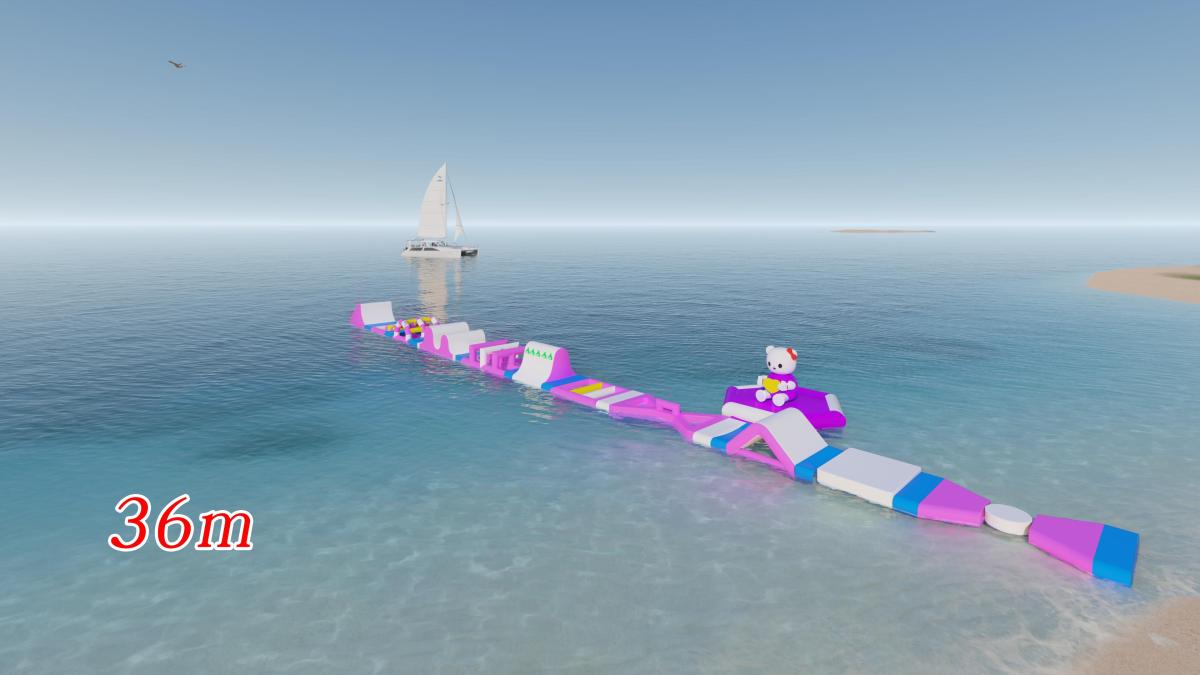 In-line Water Obstacle Course-1