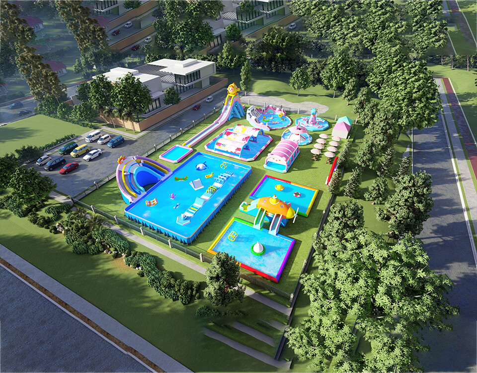 Inflatable Ground Water Park-2