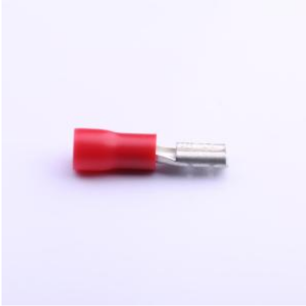 In-stock, butt-joint insulated terminal, copper plated with tin, compatible wire diameter 26-22# KST, P/N FDD0.5-110(8) RCD