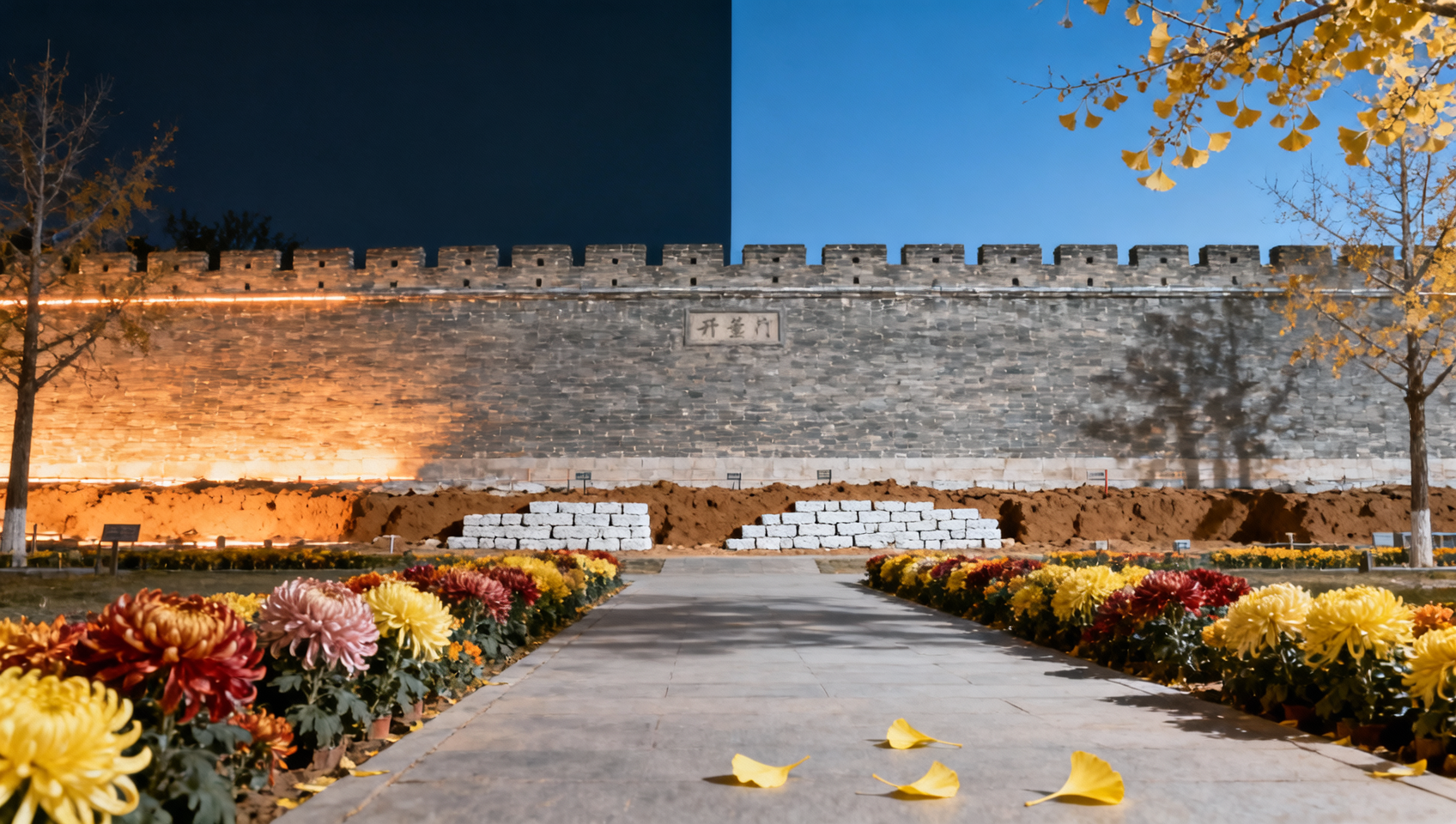 Visit Kaifeng in November to see the chrysanthemum exhibition and explore the well-preserved ancient city gates of the Northern Song Dynasty along Shunlu Road