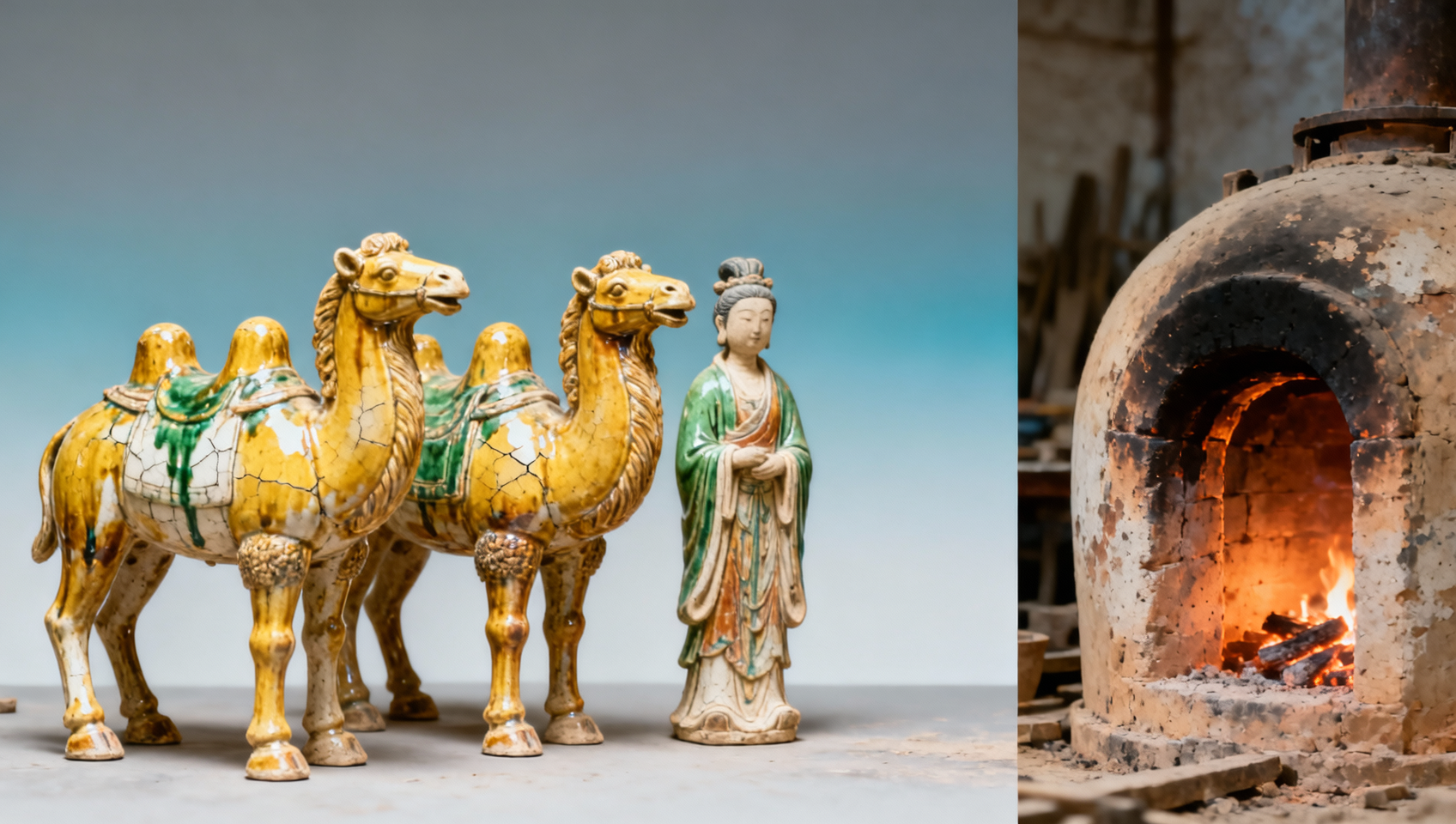 How to choose a Luoyang Tang Tri-color pottery workshop? Revealing the differences in hand-molding, mold-making, and glazing full-process experiences