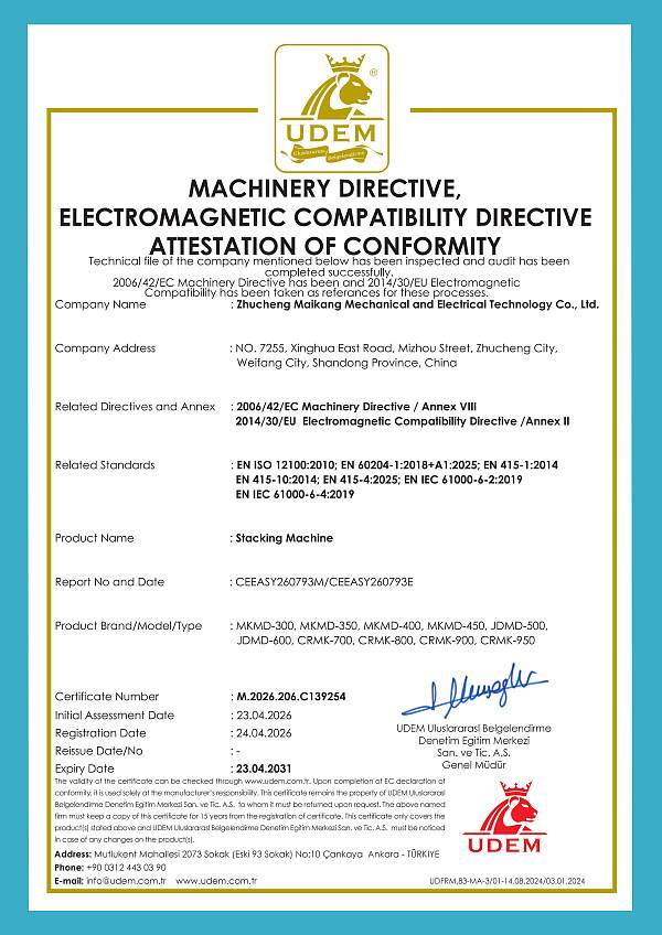 CE of Stacking Machine_01