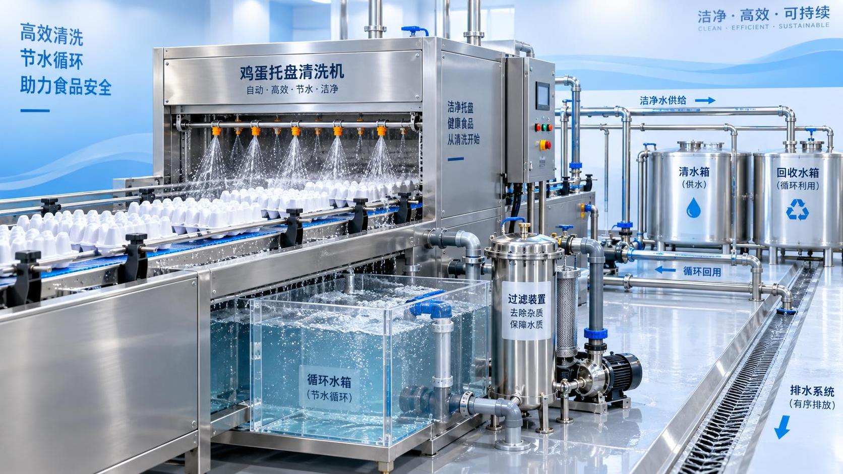 Calcul des économies de main-d’œuvre et des coûts d’eau avant l’achat d’une laveuse de plateaux à œufs