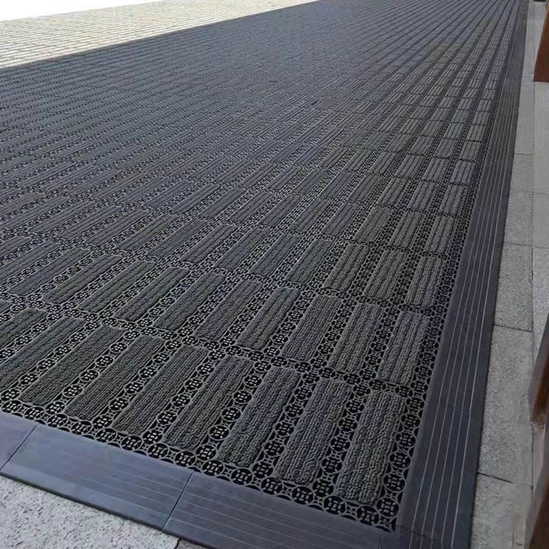 Three carpet dust-removing floor MATS