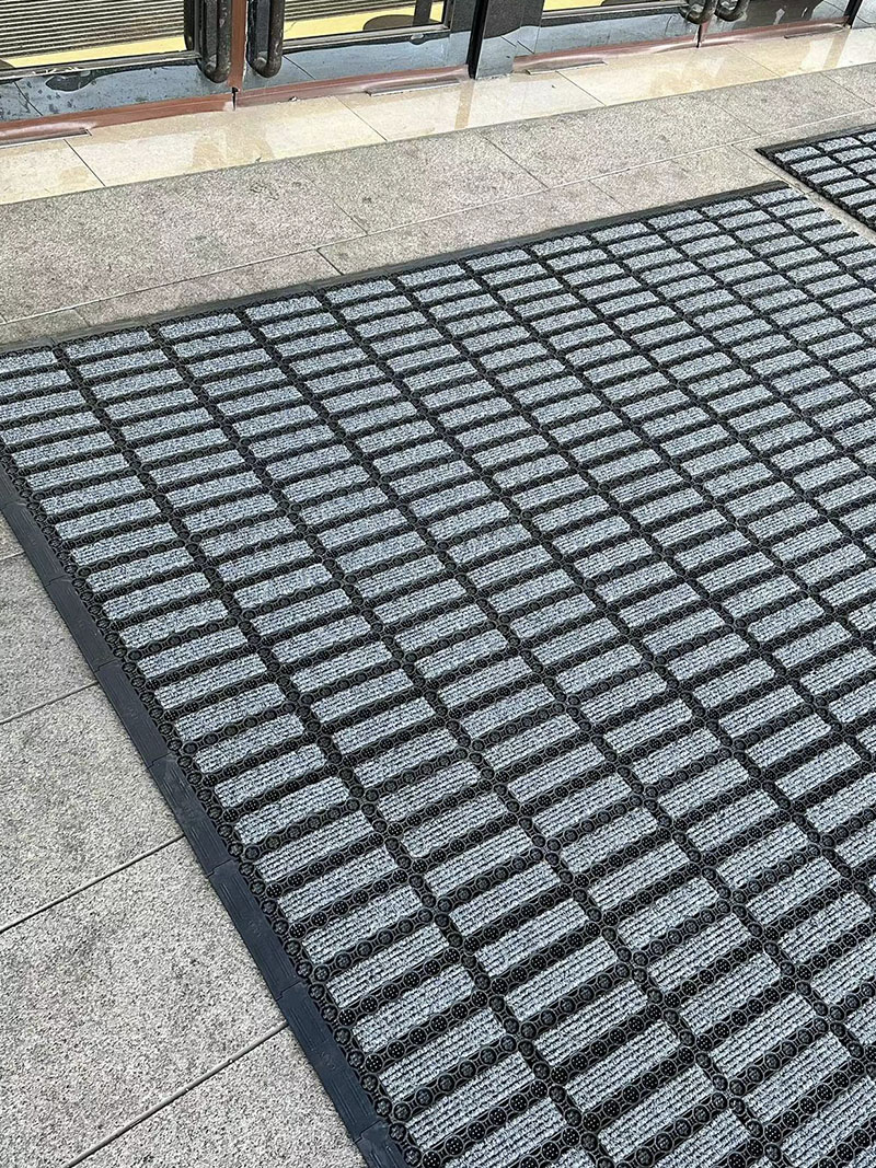 Three carpet dust-removing floor MATS