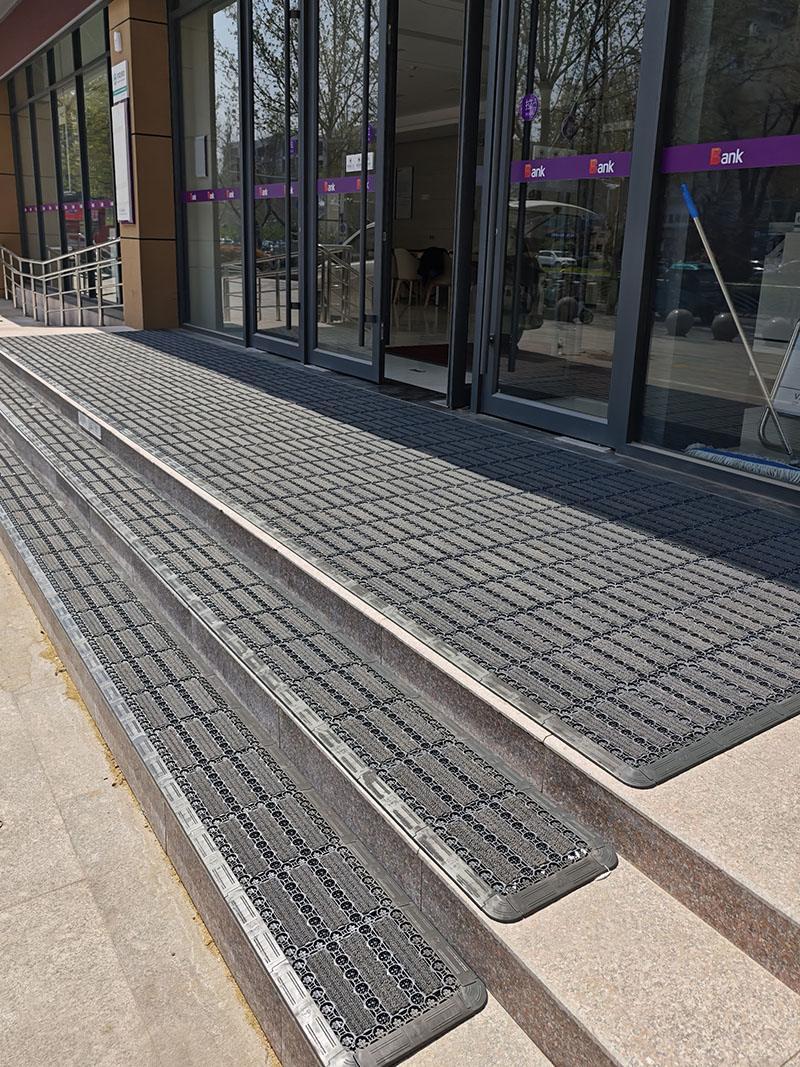 Three carpet dust-removing floor MATS