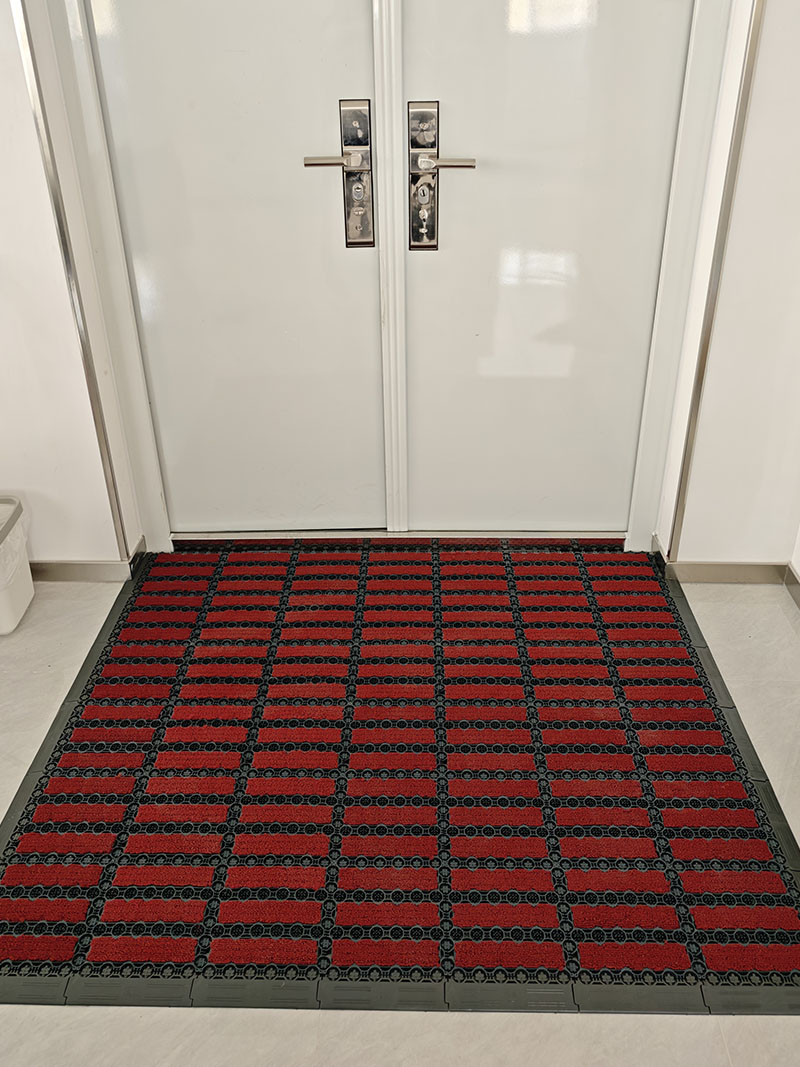 Three carpet dust-removing floor MATS