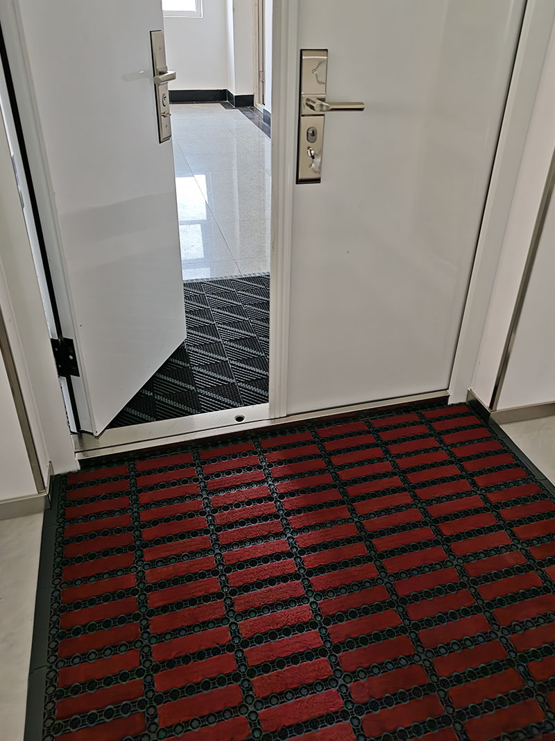 Three carpet dust-removing floor MATS