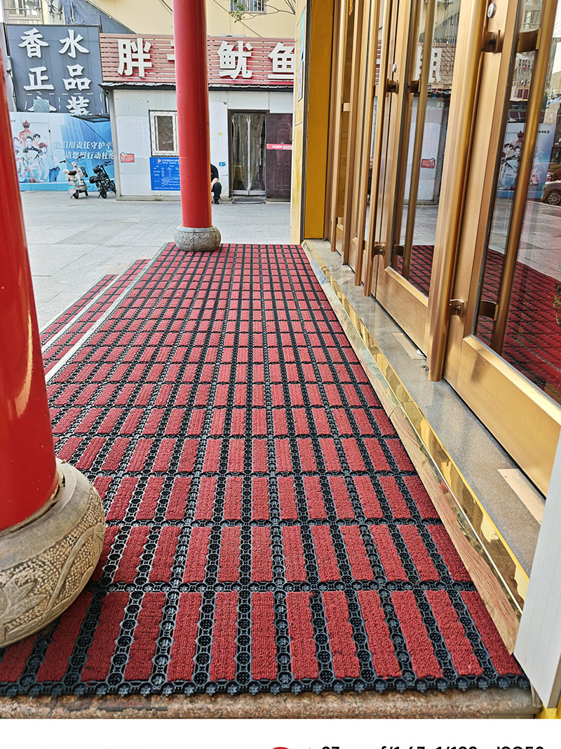 Three carpet dust-removing floor MATS