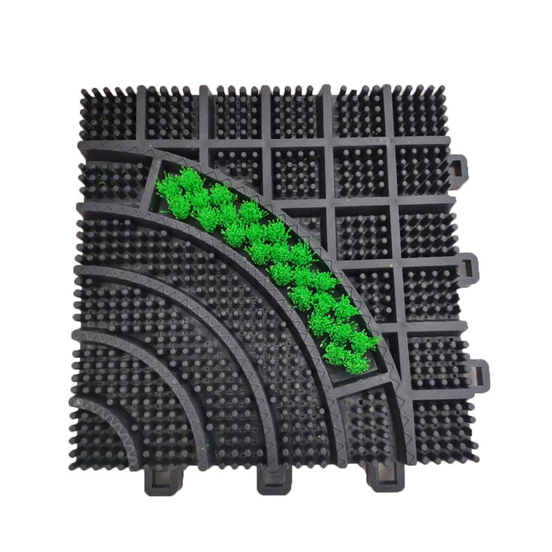 Circular spliced floor mat