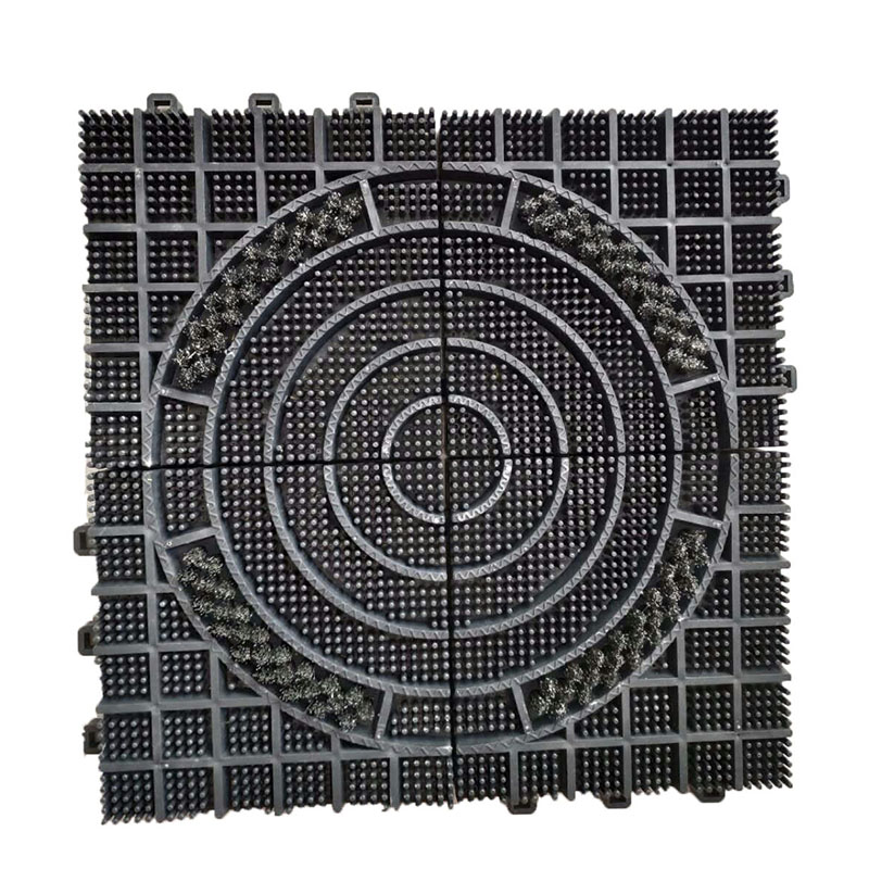 Circular spliced floor mat