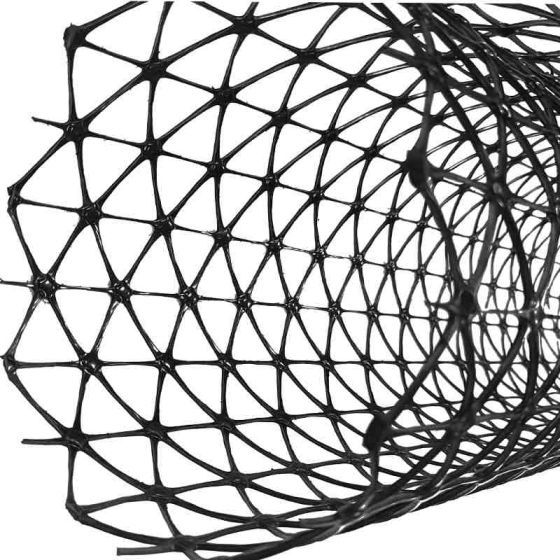 Triaxial plastic geogrid