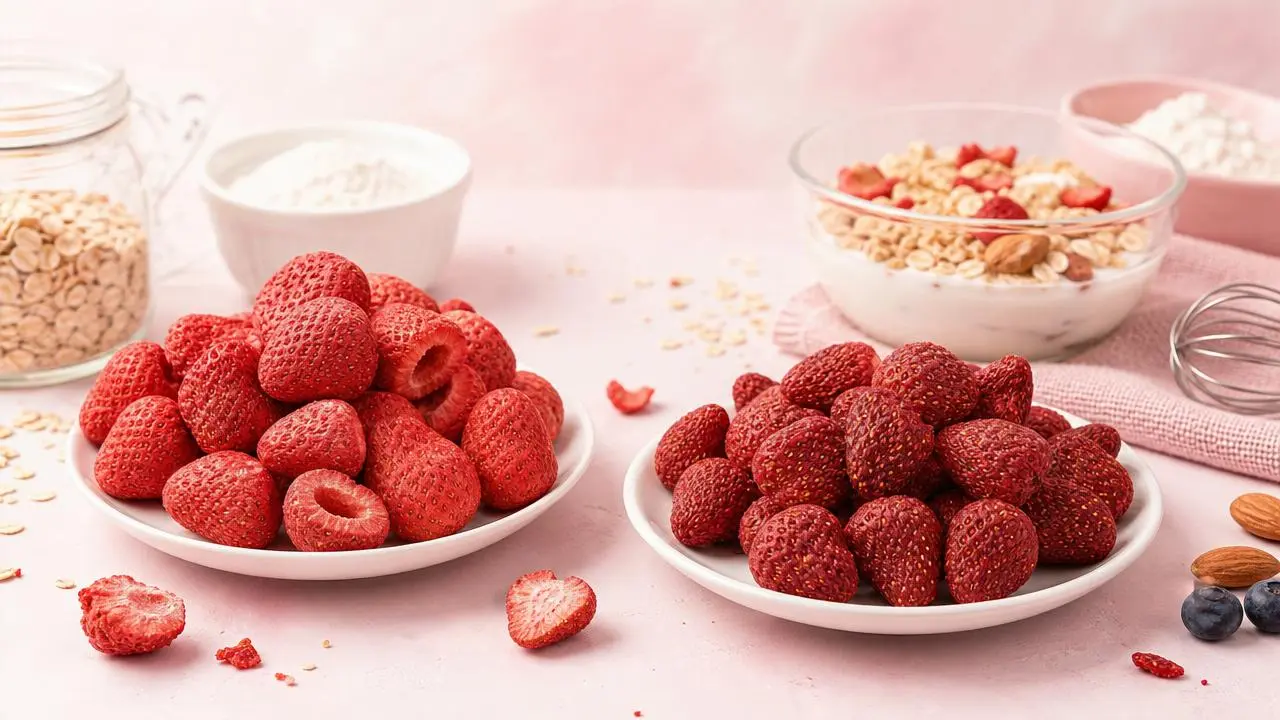 Gefriergetrocknete vs. luftgetrocknete Erdbeeren: Welche eignet sich besser für Ihr Produkt?