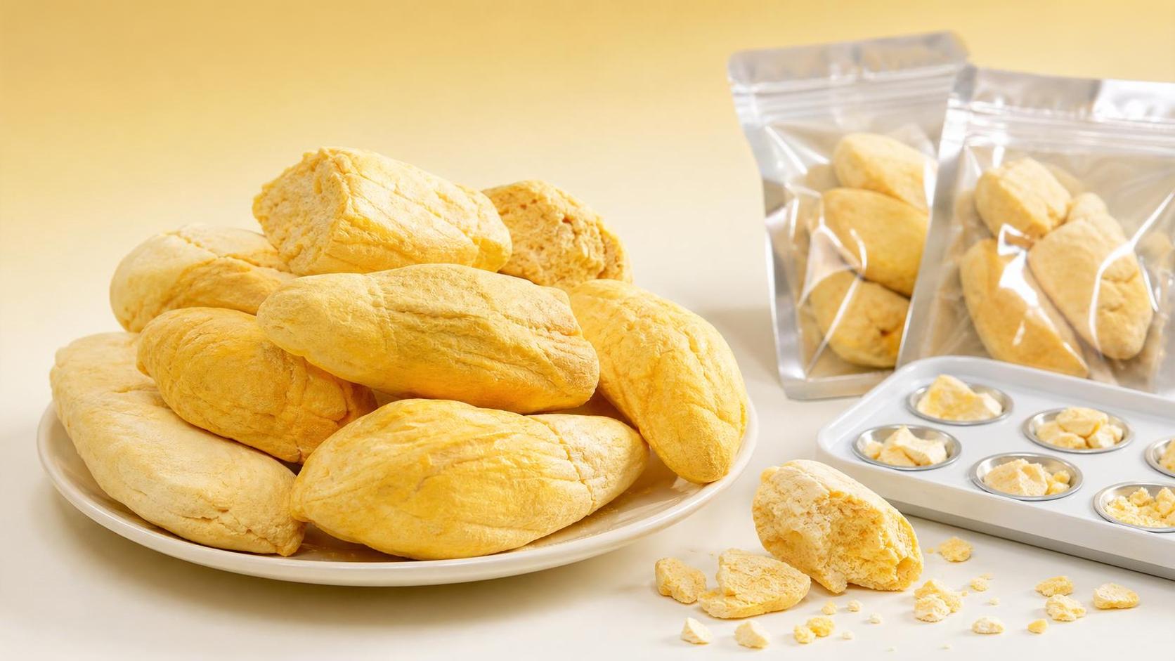 So beurteilen Sie die Qualität von gefriergetrocknetem Durian: Farbe, Aroma, Konsistenz und Bruchrate