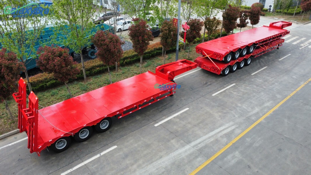 4 Axle 100 Ton Low Bed Semi Trailer