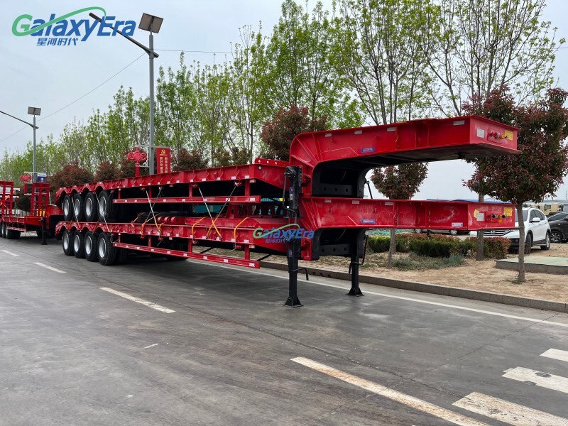4 Axle 100 Ton Low Bed Semi Trailer