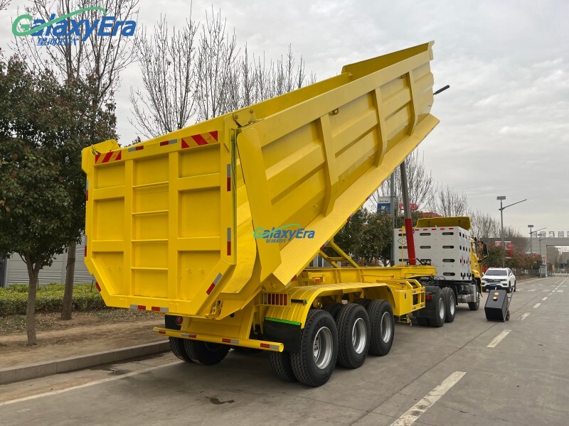Best Price 3 Axle Dump Semi Trailer Dor Sale