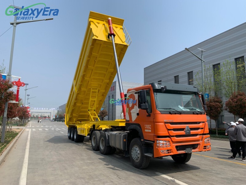 Best Price 3 Axle Dump Semi Trailer Dor Sale