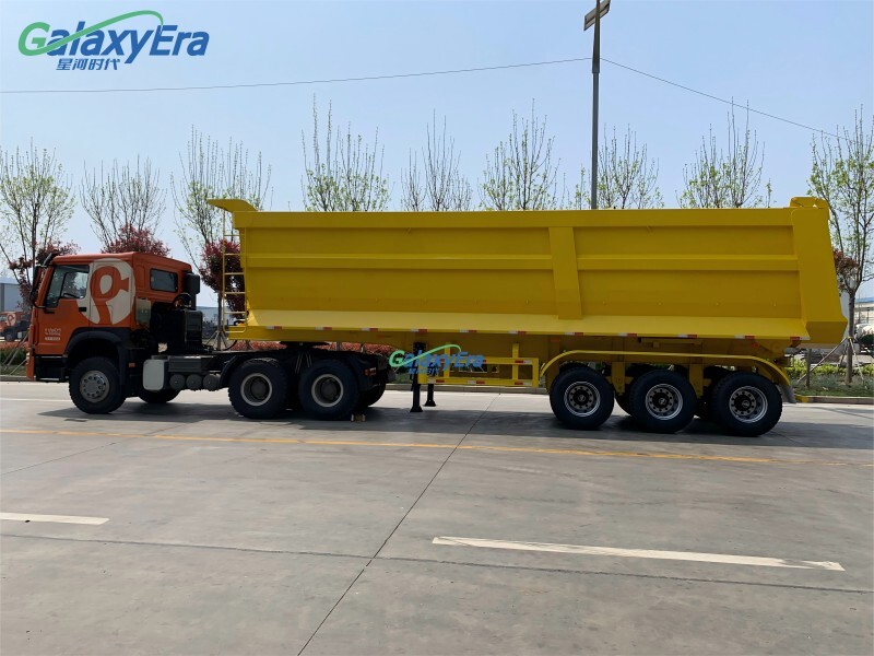 Best Price 3 Axle Dump Semi Trailer Dor Sale