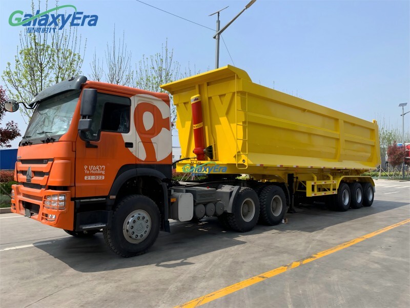 Best Price 3 Axle Dump Semi Trailer Dor Sale