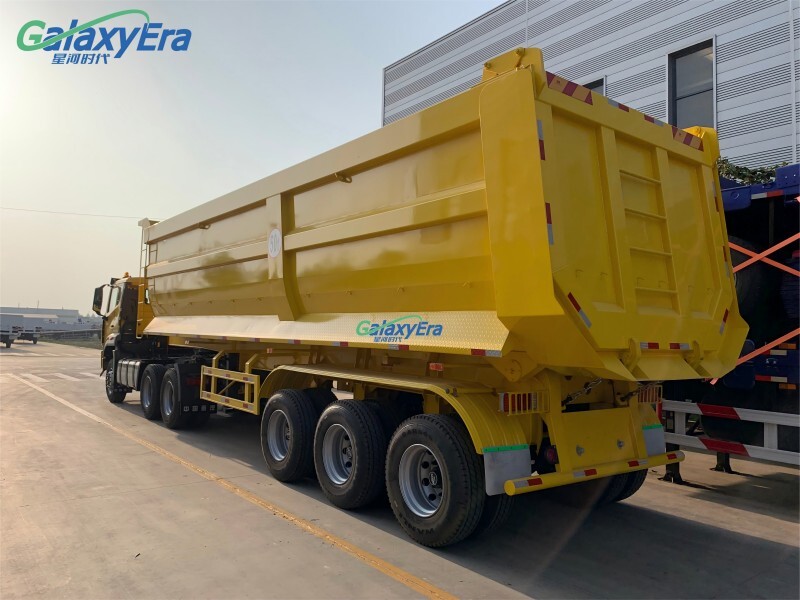 Best Price 3 Axle Dump Semi Trailer Dor Sale