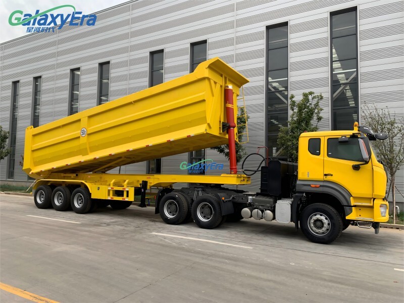 Best Price 3 Axle Dump Semi Trailer Dor Sale