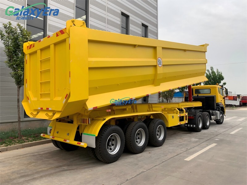 Best Price 3 Axle Dump Semi Trailer Dor Sale