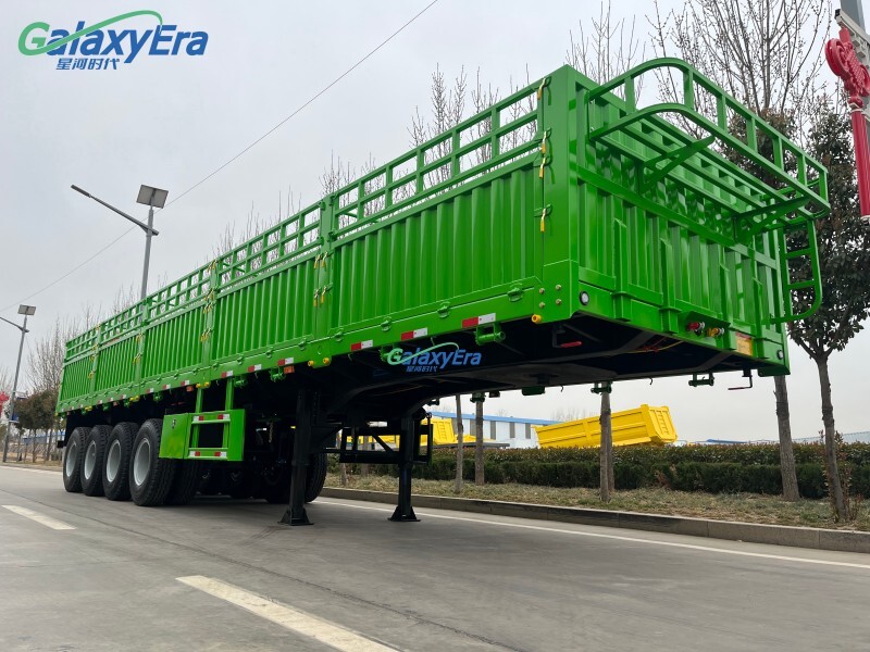 3 Axles Cargo Fence Semi Trailer 