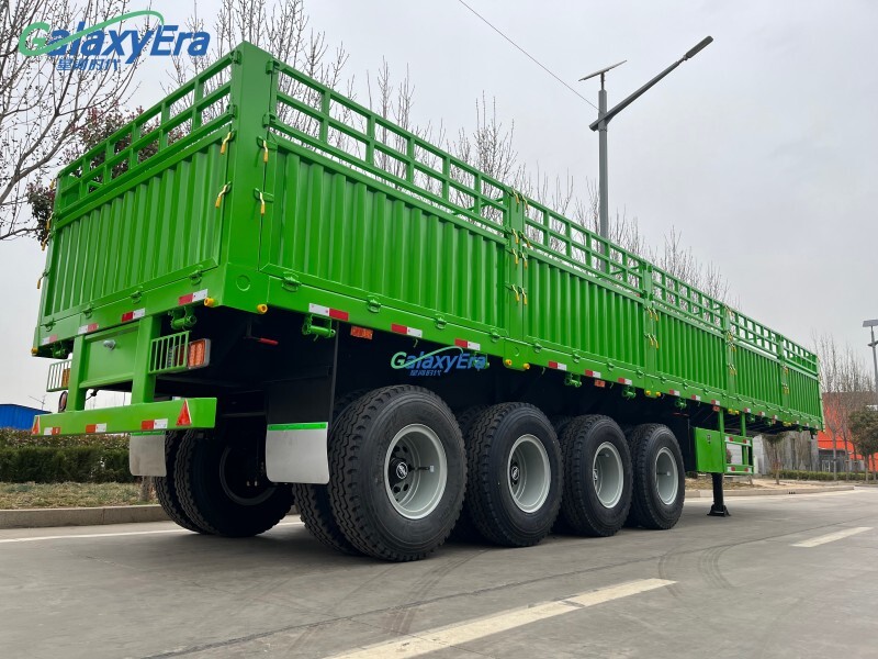 3 Axles Cargo Fence Semi Trailer 