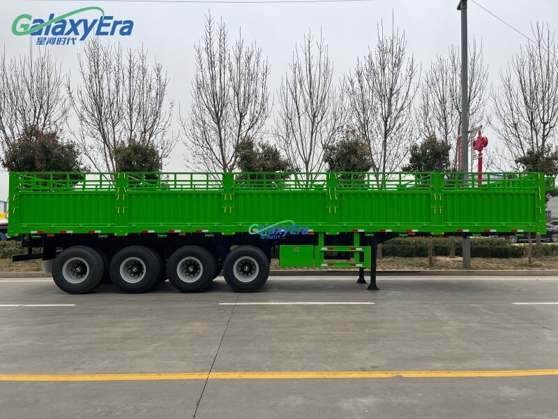 3 Axles Cargo Fence Semi Trailer 