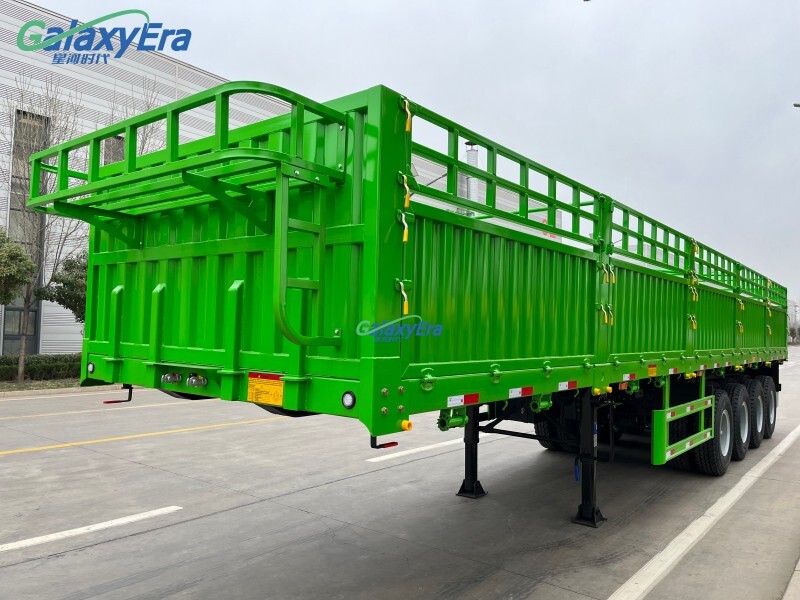 3 Axles Cargo Fence Semi Trailer 