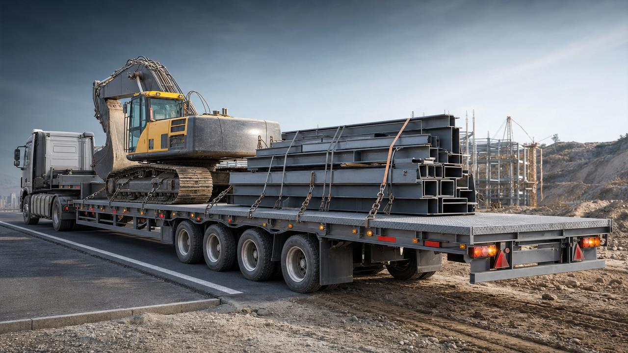 Best Flated Semi Trailer Setups for Construction Machinery