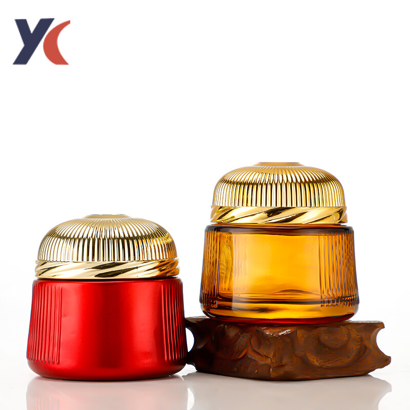 جرة كريمة زجاجية فارغة