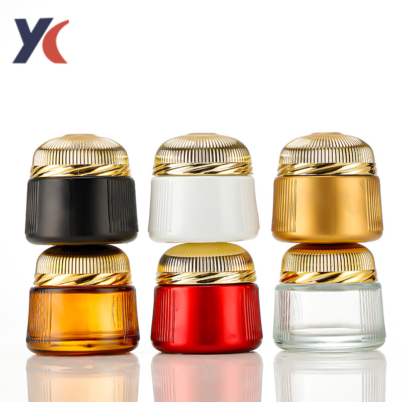 جرة كريمة زجاجية فارغة