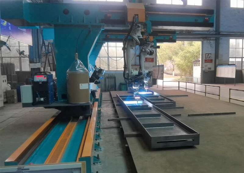 AI welding robot workstation 14 On site name: Zhejiang Fida Environmental Protection Technology Co., Ltd