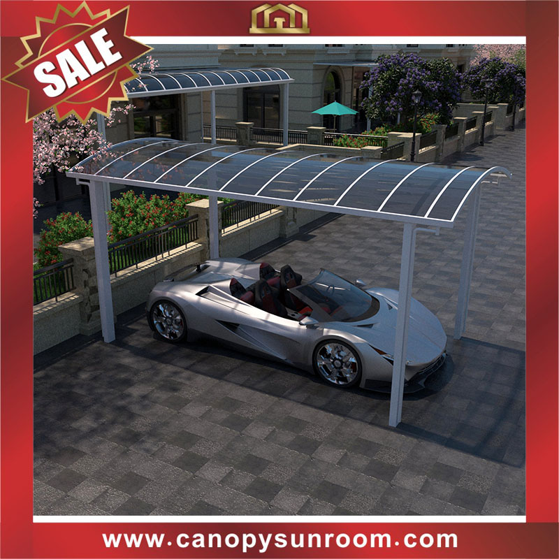 Outdoor backyard alu polycarbonate aluminum pc park carport car canopy shelter for sale