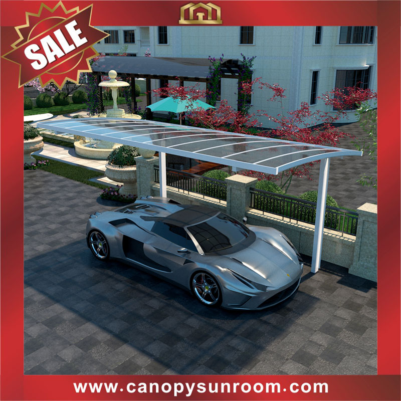Outdoor backyard alu polycarbonate aluminum pc park carport car canopy shelter for sale