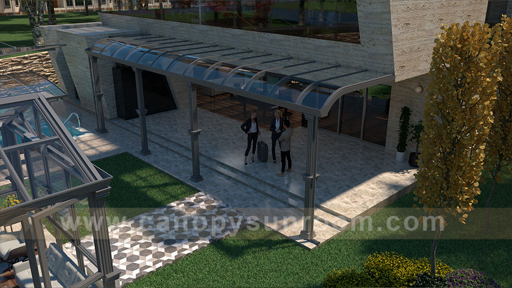 glass canopy shelter