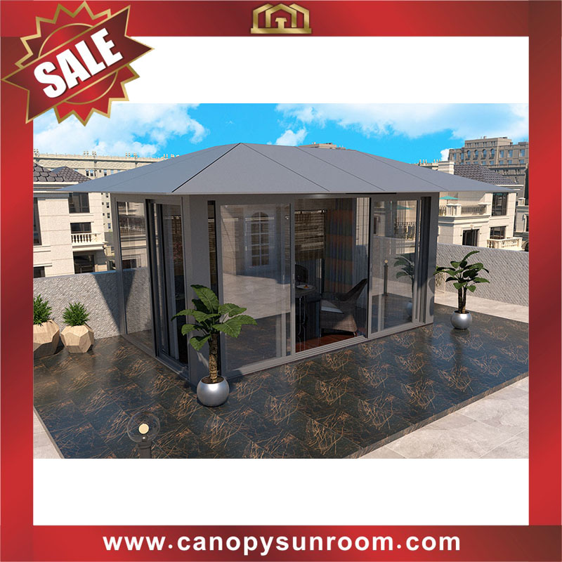 Courtyard backyard garden outdoor aluminum pavilion gazebo enclosure tiny house cabin shed for sale