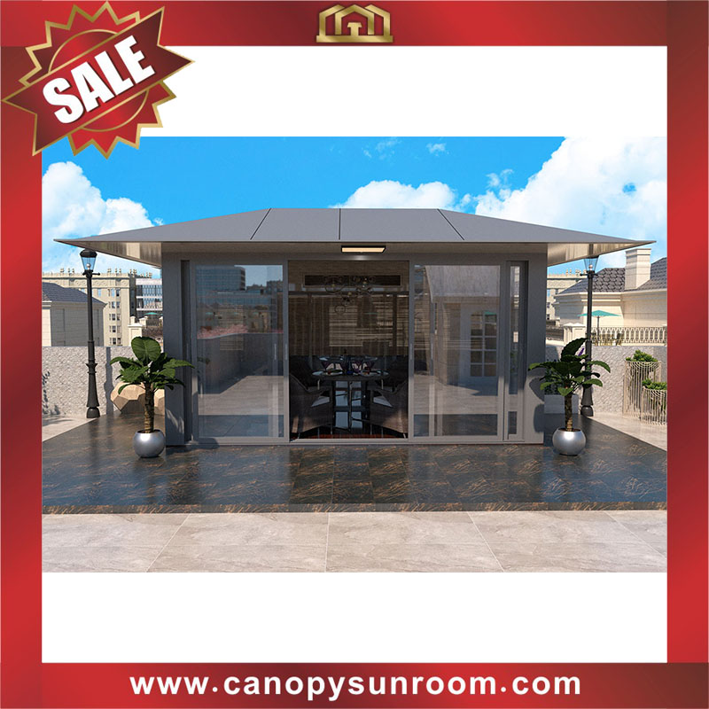 Courtyard backyard garden outdoor aluminum pavilion gazebo enclosure tiny house cabin shed for sale